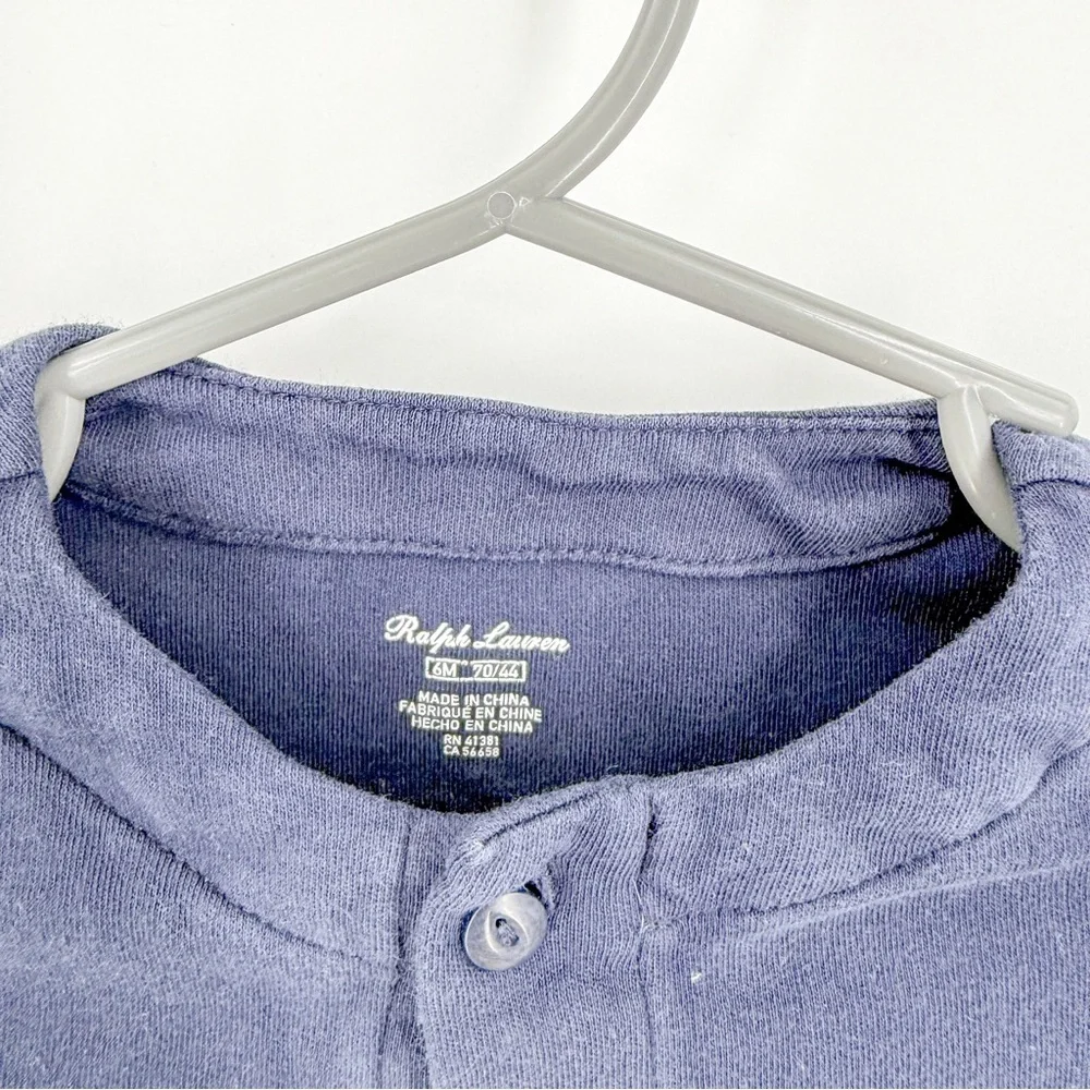 Ralph Lauren Blue Casual Jacket with Round Neckline